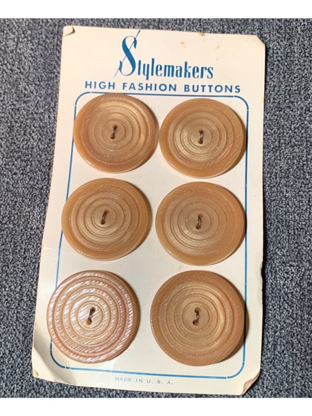 Vintage Stylemakers High Fashion Buttons Set 1.25 inch
